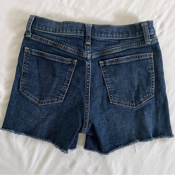 Gap 4” short high rise dark wash denim shorts size 25R - Picture 2 of 11